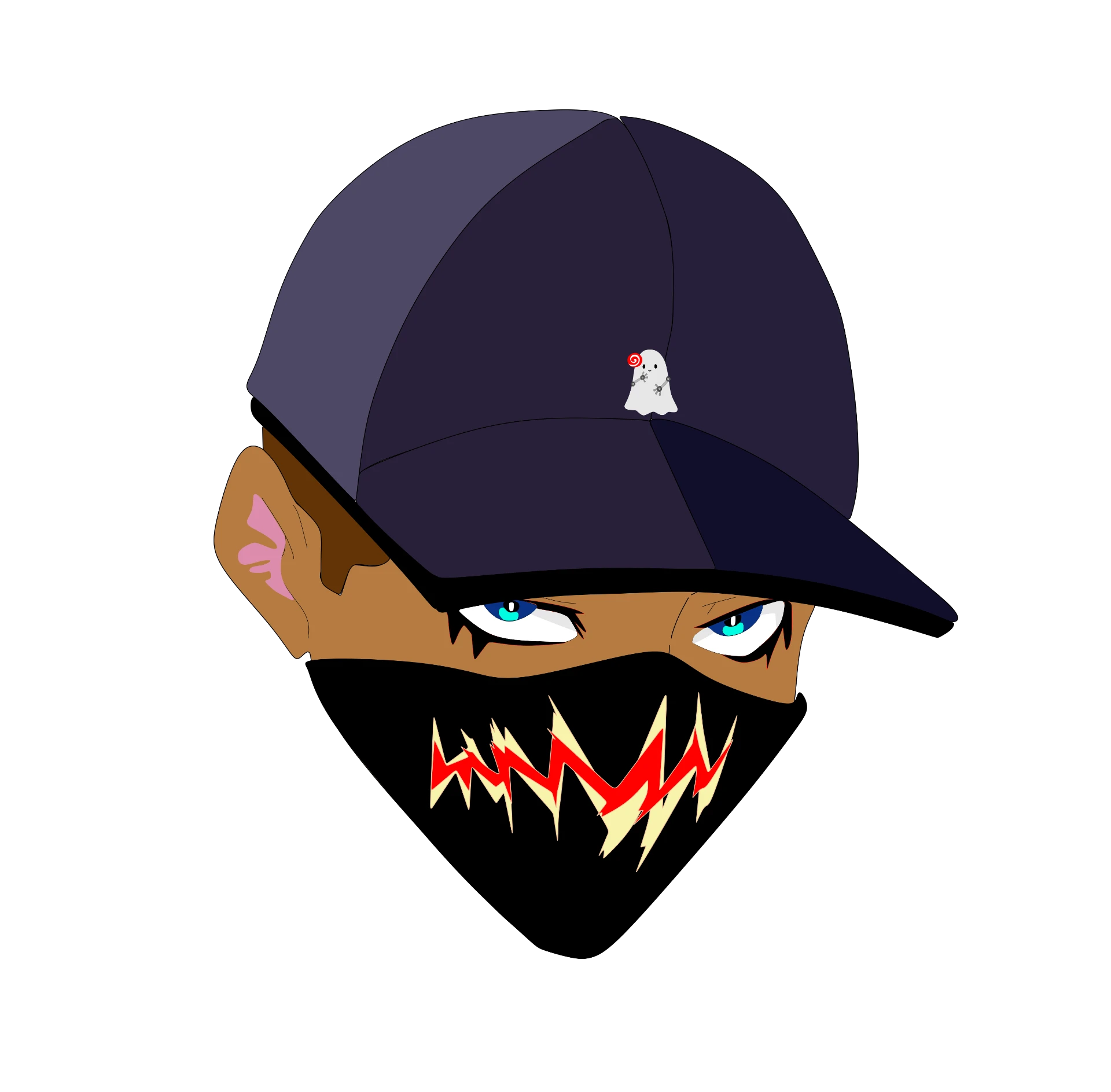 ichidera logo — masked character with a cap